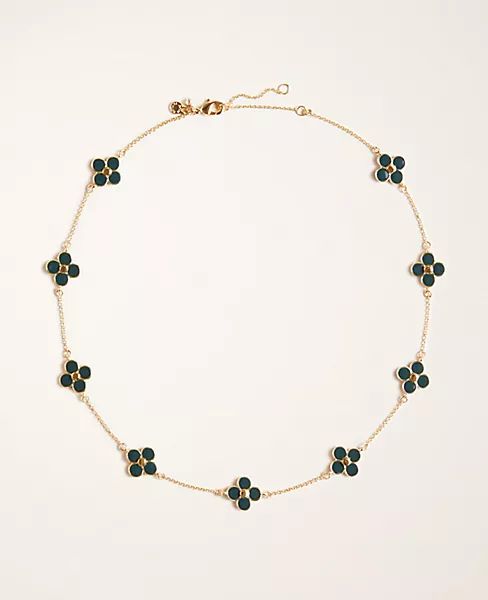 Enamel Clover Necklace | Ann Taylor | Ann Taylor (US)