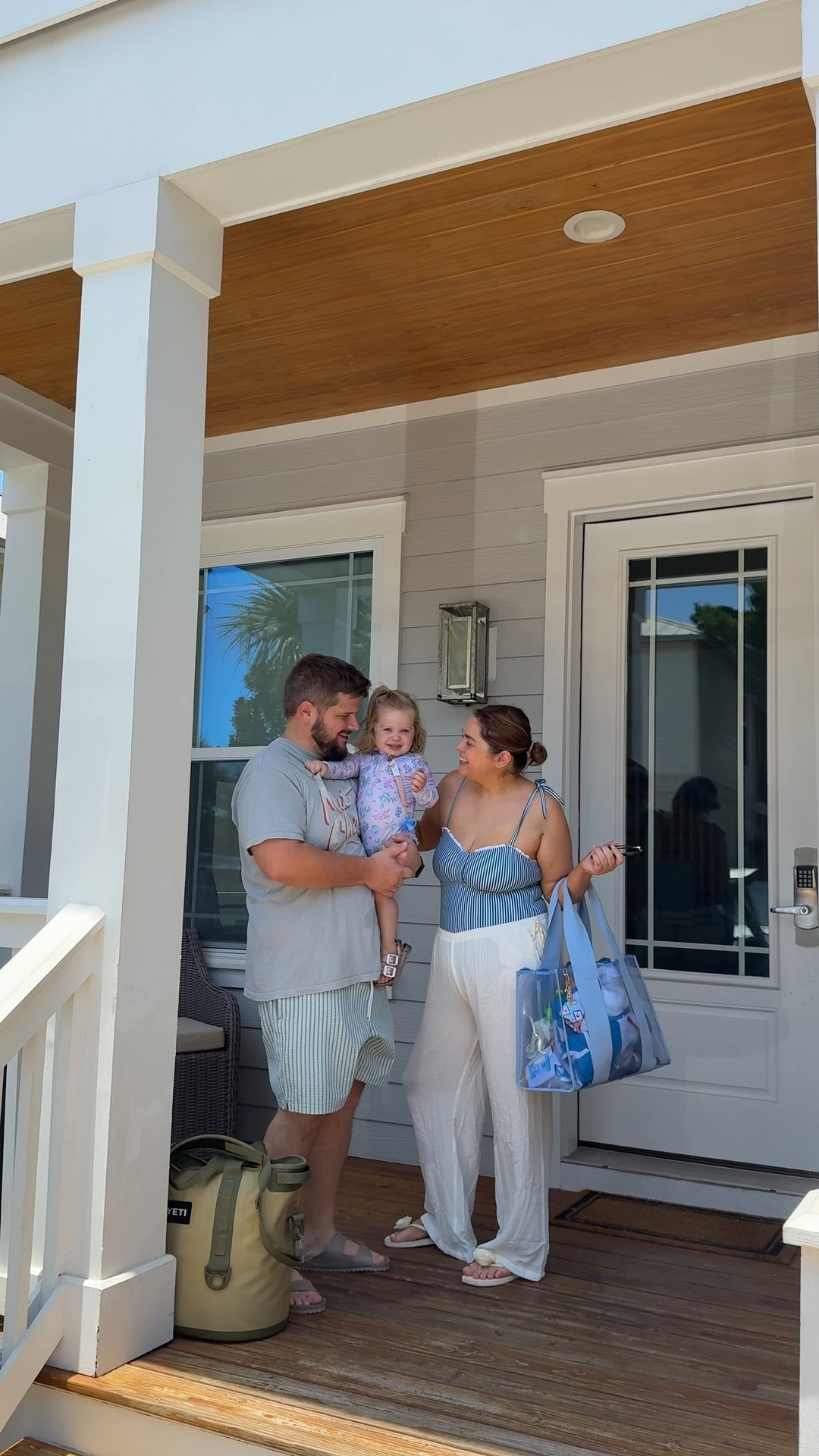 Beach family vacation wearing xl in swimsuit and cover up pants

#LTKMidsize #LTKdayinmylife #LTKSwim