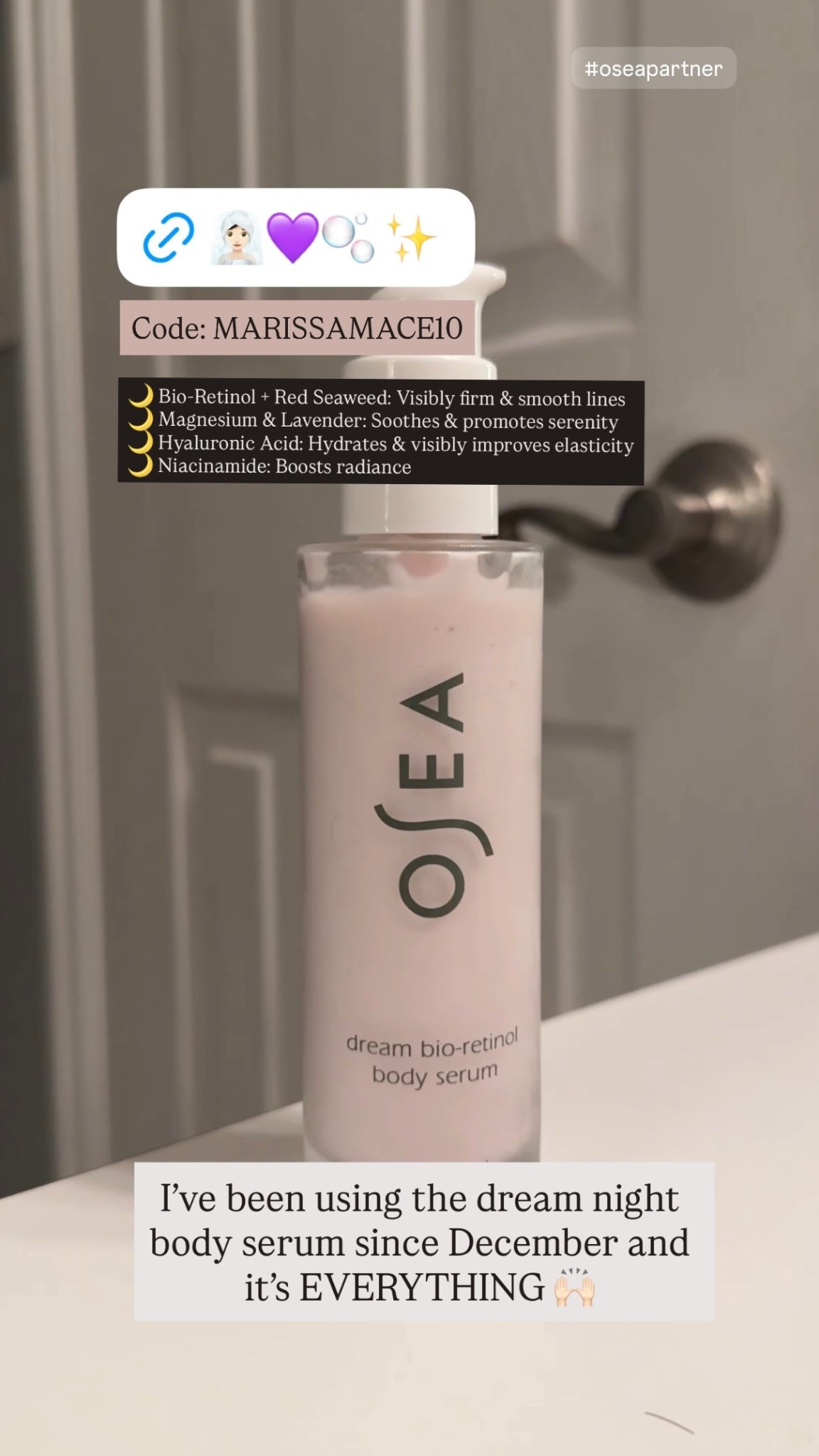Code: MARISSAMACE10 I’ve been using the dream night body serum since December and it’s EVERYTHING 🙌🏻 🌙 Bio-Retinol + Red Seaweed: Visibly firm & smooth lines
🌙 Magnesium & Lavender: Soothes & promotes serenity
🌙 Hyaluronic Acid: Hydrates & visibly improves elasticity
🌙 Niacinamide: Boosts radiance

#LTKgrwm #LTKselfcare #LTKBeauty
