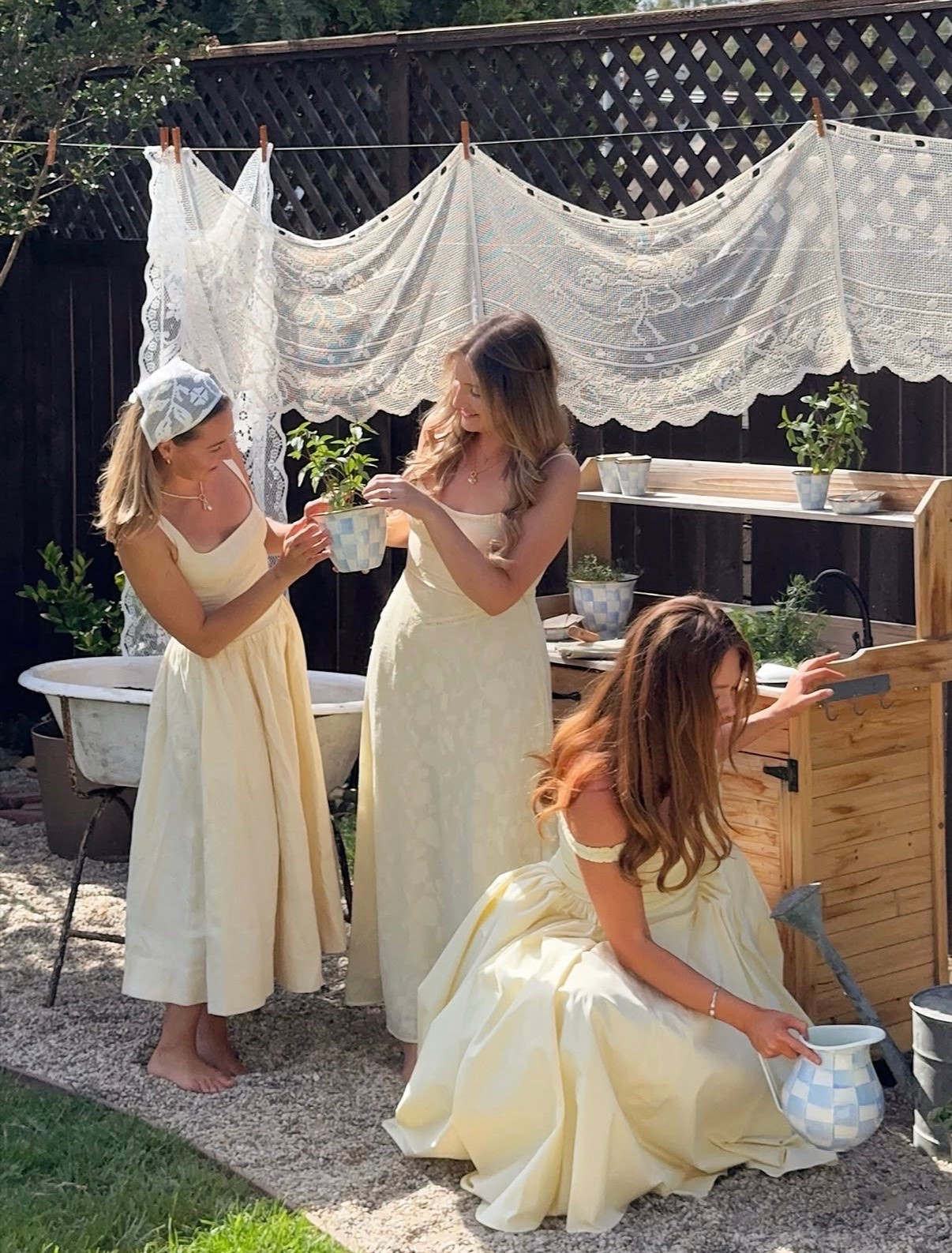 Girls in the garden! 🌼
I’m wearing the petit version for a slightly shorter fit, the regular version can run long 
#butteryellow #summerdress

#LTKgrwm #LTKootd #LTKdayinmylife