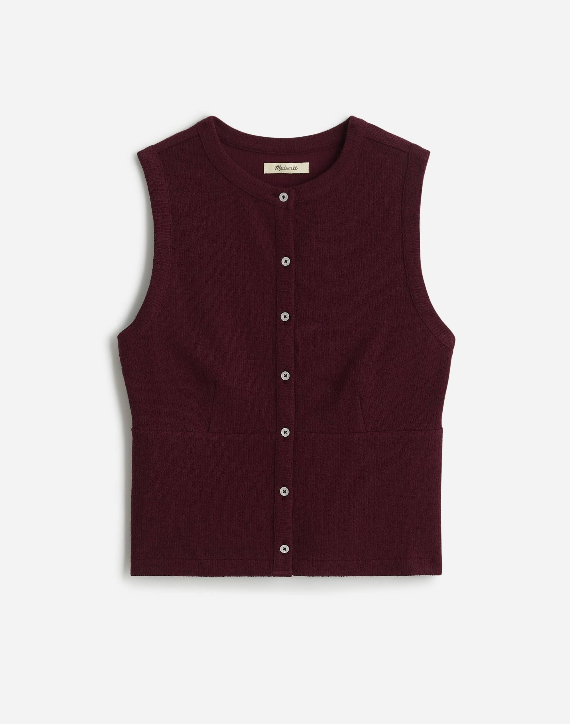 Split-Crewneck Cardigan Tank | Madewell