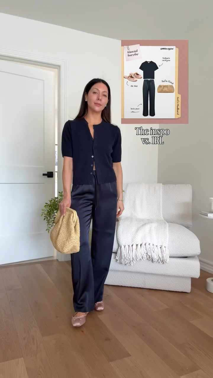 The inspo vs. IRL ✨

This was YOUR fave so I decided to put it to the test & it did not disappoint 🤌🏻

Let me know if you want the links, Xx

#spring #springfashion #springoutfitinspo #casualstyle 
elevated everyday outfit, minimal chic style, neutral outfit inspo, satin pants outfit, capsule wardrobe looks, effortless luxury style, spring outfit ideas 2026, casual chic outfits, refined minimalist fashion, everyday luxury outfit