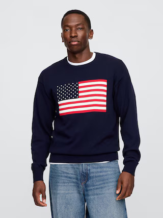 Relaxed Americana Intarsia Sweater | Gap Factory