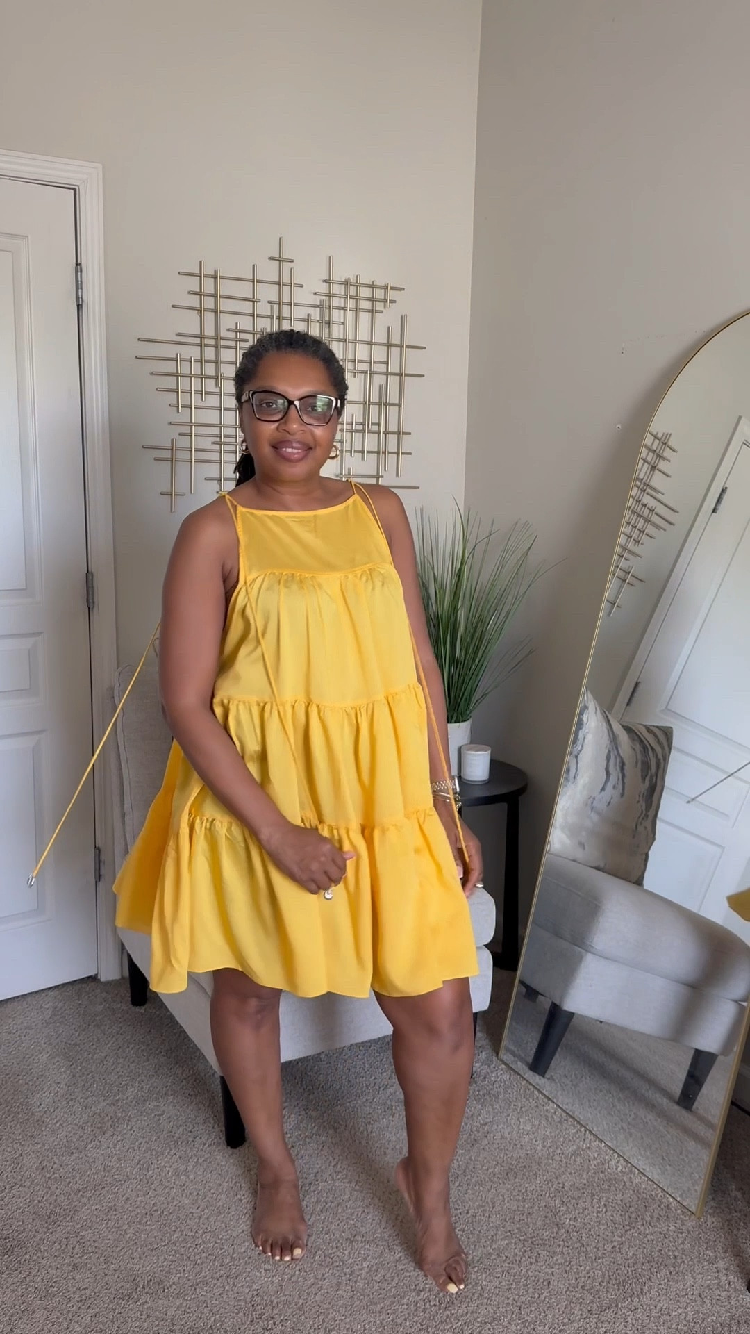 Wearing this yellow dress and green sneaker combo with gold accessories. The sneakers are sold out, but I found similar options.

#LTKOver40 #LTKStyleTip