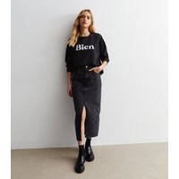 Women's Black Denim Split Hem Maxi Skirt New Look | New Look (UK)