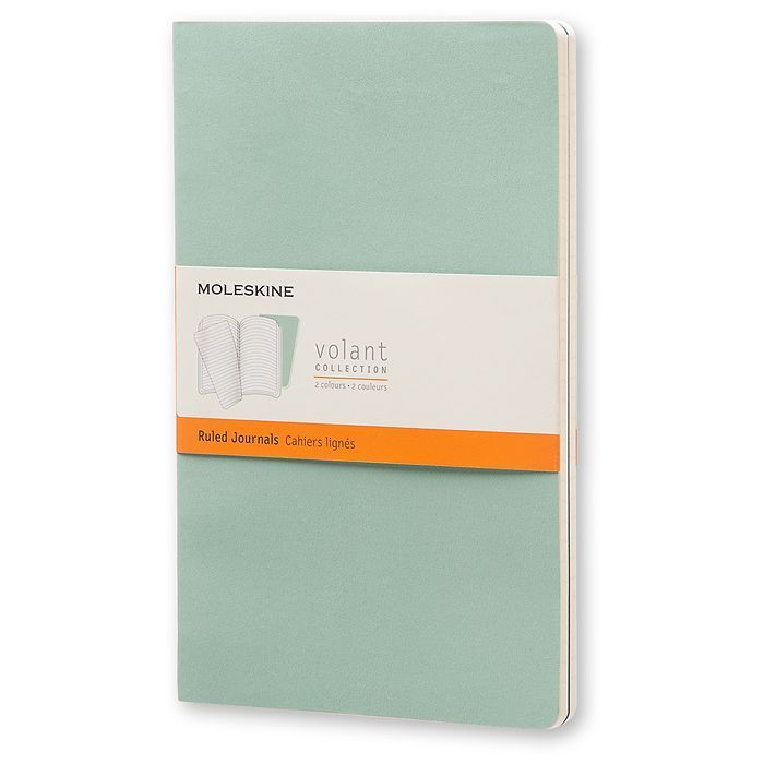 Moleskine Volant Journal, College Ruled, 96 sheets, 5" x 8.25" - 2 pack - Green | Target