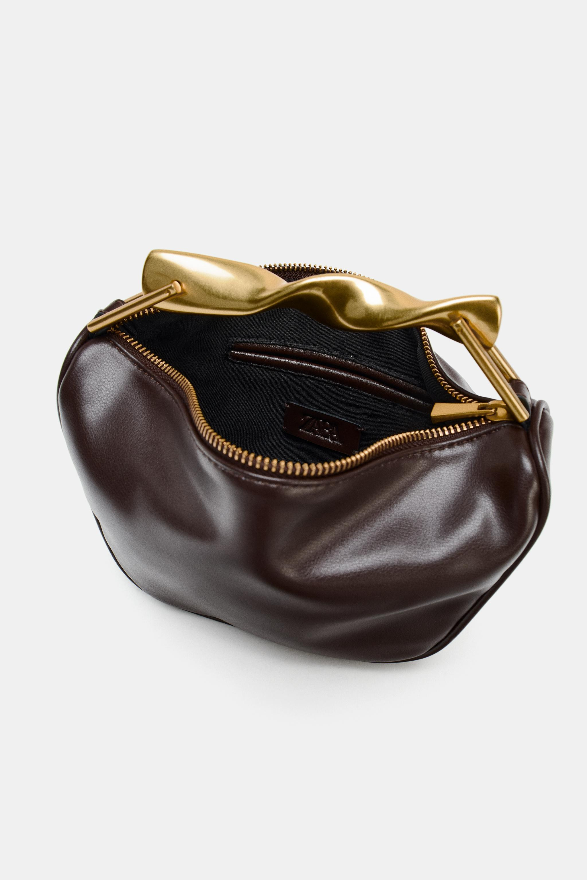 MINI HANDBAG WITH METALLIC HANDLE | Zara US