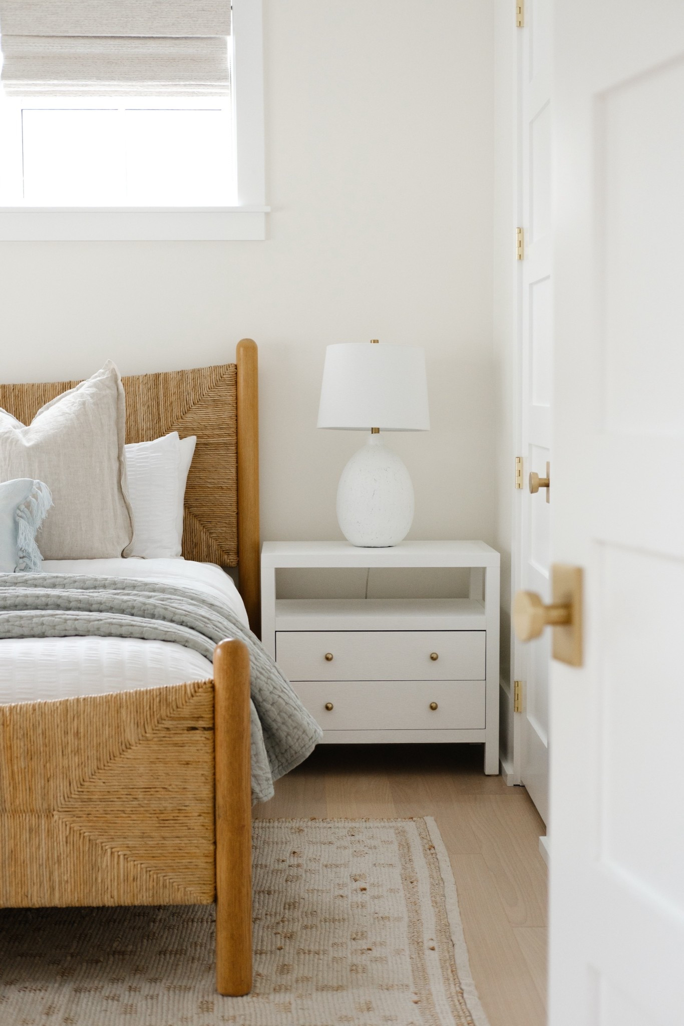 The best linen pillow covers ever 🙏🏼 the euros are such a great price point. The lumbar with the fringe comes in several colors. Don’t skip a good insert (linked). Bed is out of stock. Rug is fabulous- it is actually upside down in this room! It’s not technically considered reversible but it definitely is in my opinion! 