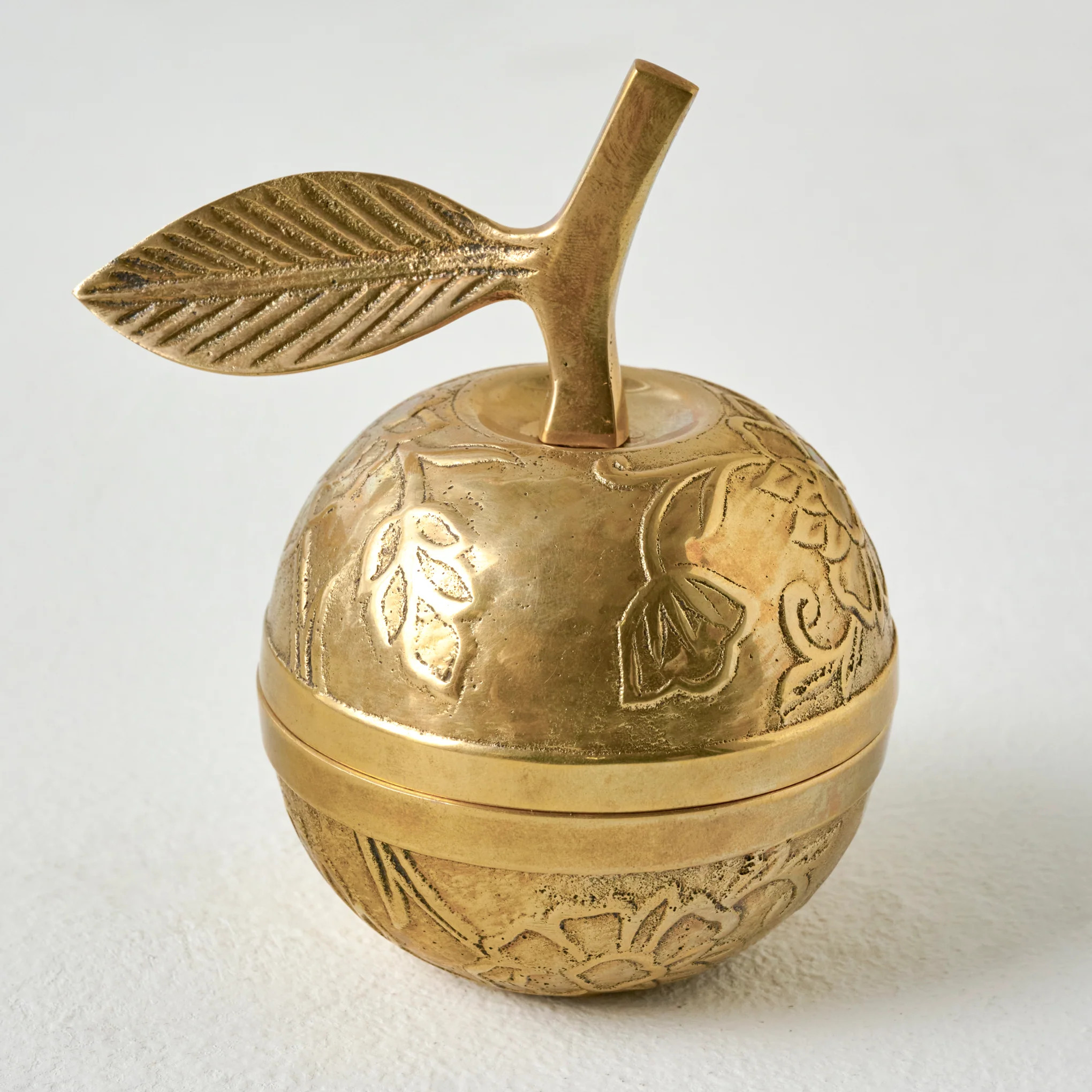 Antique Inspired Brass Apple Box | Magnolia