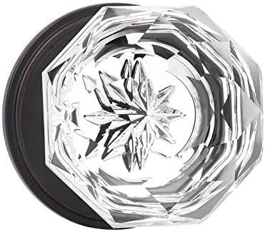 Modern Globe Crystal Door Knobs with Lock, Frosted Glass Design, Privacy Function for Bed and Bat... | Amazon (US)