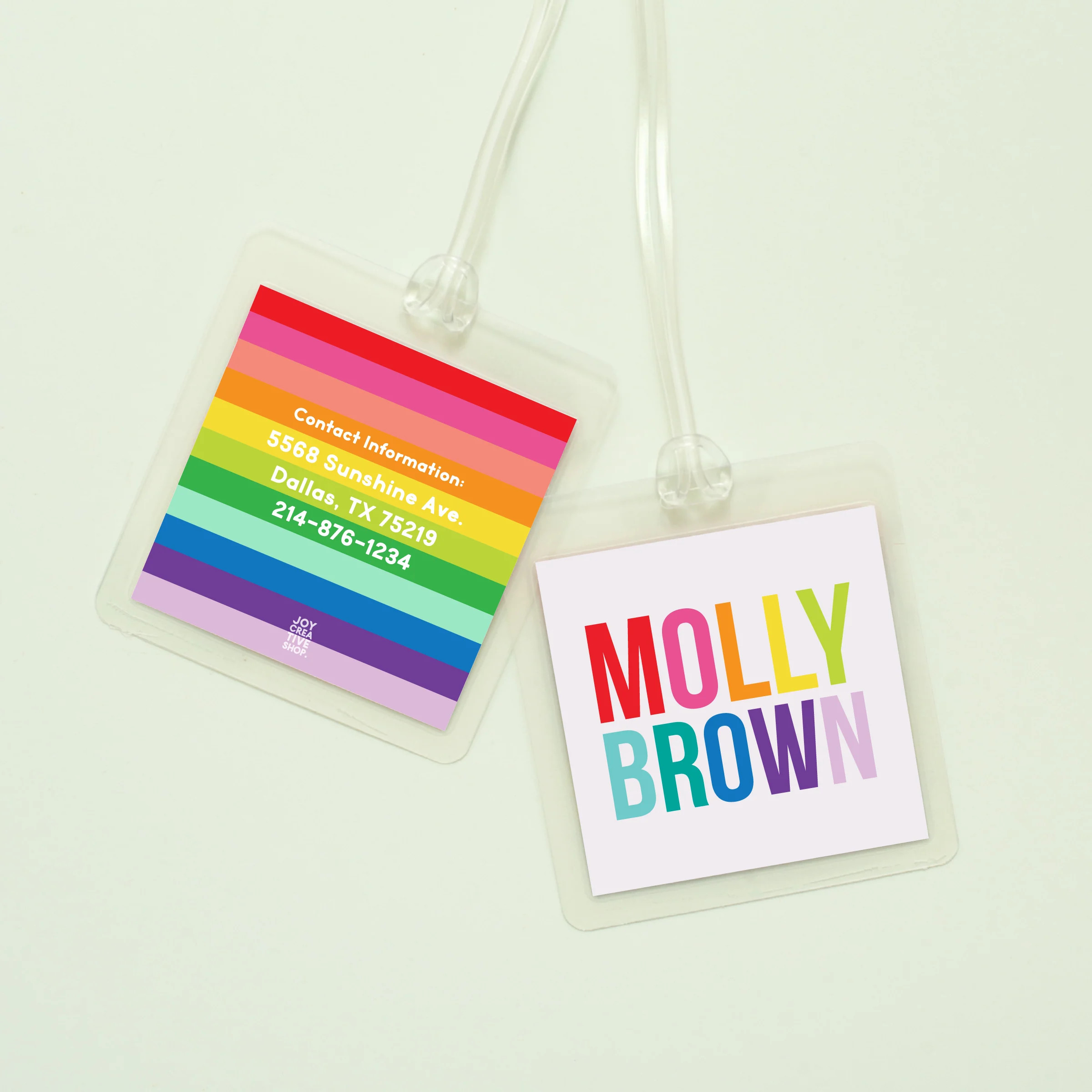 Rainbow Bag Tag | Joy Creative Shop