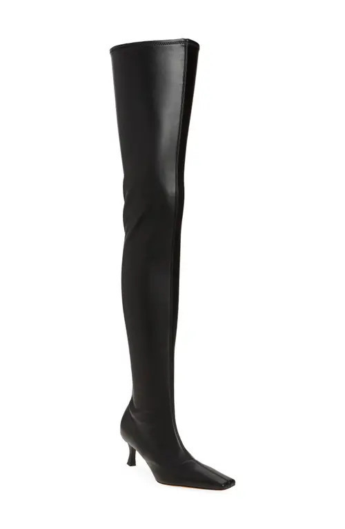 Proenza Schouler Trap Over the Knee Boot in Black at Nordstrom, Size 40 | Nordstrom