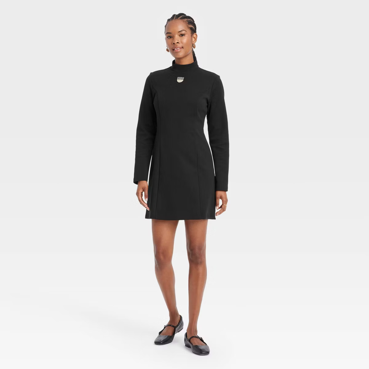 Black History Month Women's Long Sleeve Mini Dress - Black | Target