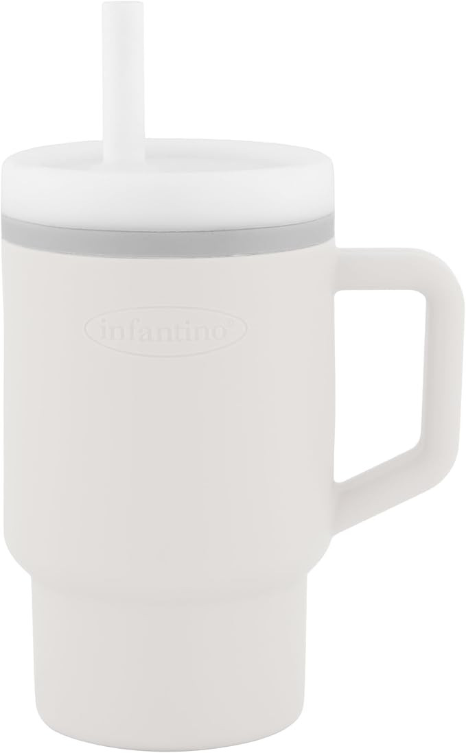 Infantino My 1st Tumbler, 9 Oz. Silicone Sippy Cup with Straw & Handle, Spill-Resistant Baby Cup ... | Amazon (US)