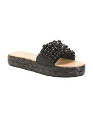 Milos Faux Pearl Espadrilles | TJ Maxx