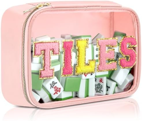 Empty Mahjong Tile Bag American PVC Clear Mahjong Case Size 166 Waterproof Zippered Storage Tile ... | Amazon (US)