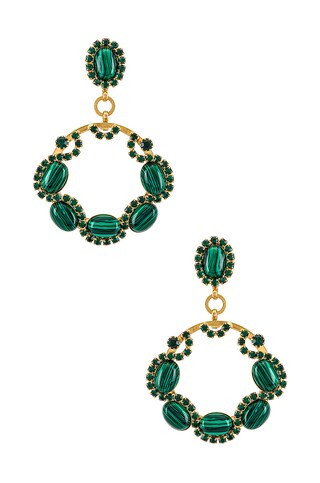 Elizabeth Cole Sloan Earrings in Malachite from Revolve.com | Revolve Clothing (Global)