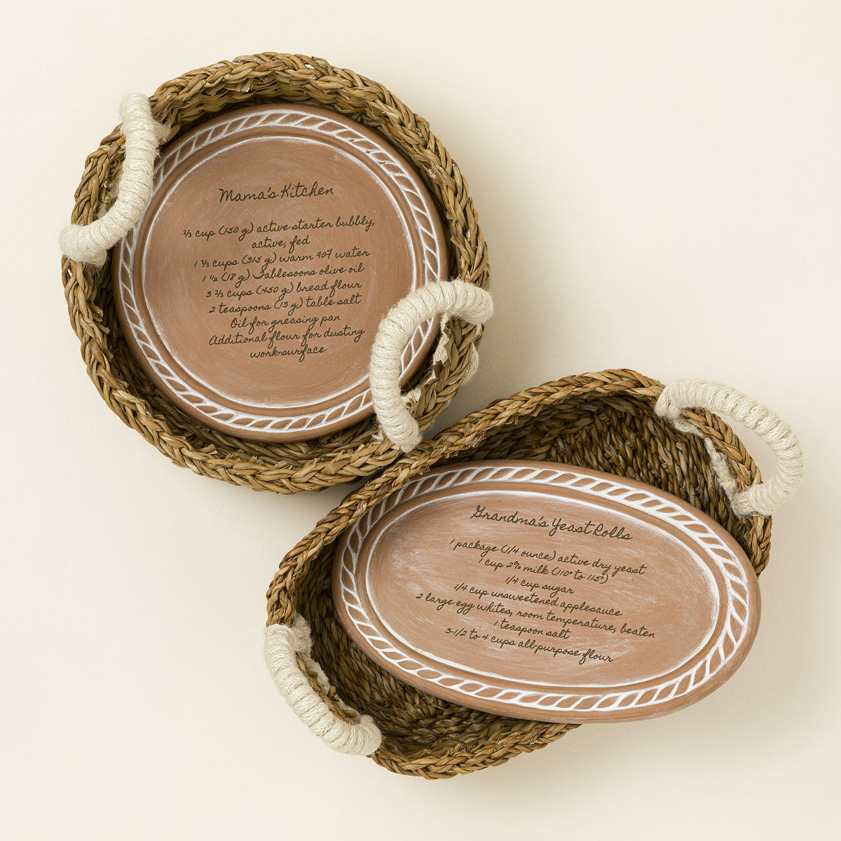 Personalized Recipe Warming Stone & Basket | UncommonGoods