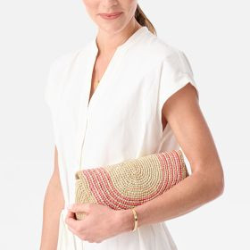 Coronado Handwoven Raffia Clutch | Mark and Graham
