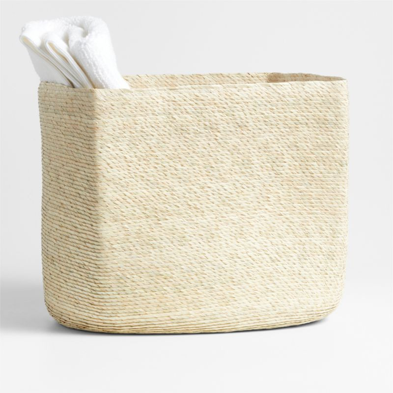 Palmera Small Woven Bin | Crate & Barrel | Crate & Barrel
