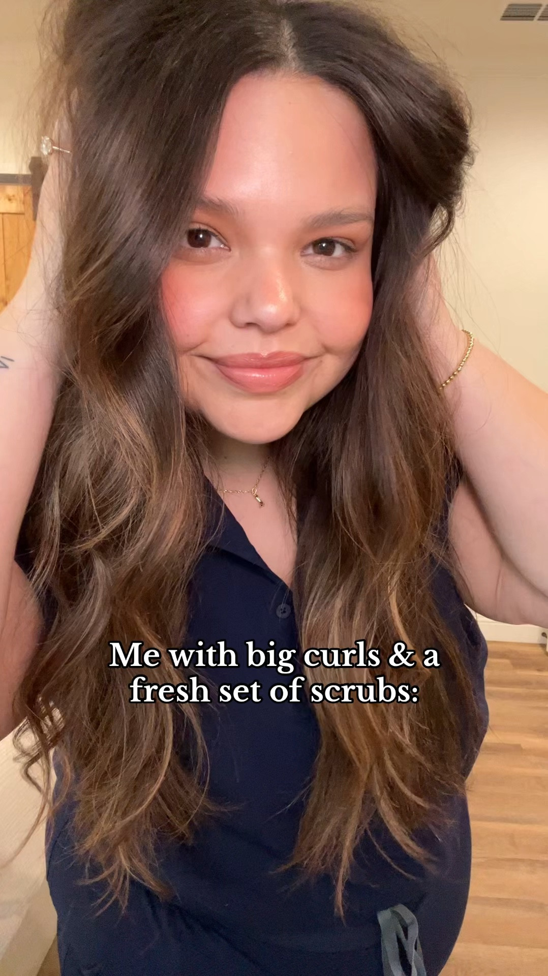 BIG CURLS AND COMFY SCRUBS 

#LTKBeauty #LTKWorkwear #LTKPlusSize