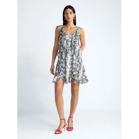 Devil Wears Prada Scoop Collection Women’s and Women's Plus Mini Ruffle Tank Dress, Sizes XS-4X | Walmart (US)