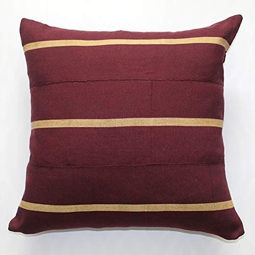 Driftwood & Maroon 20x20 Pillow Cover | Amazon (US)