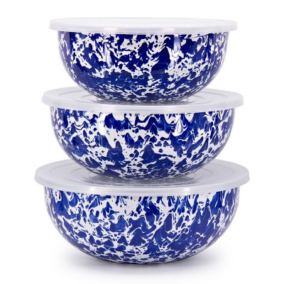 Golden Rabbit Enamel Mixing Bowls, Set of 3 | Williams-Sonoma