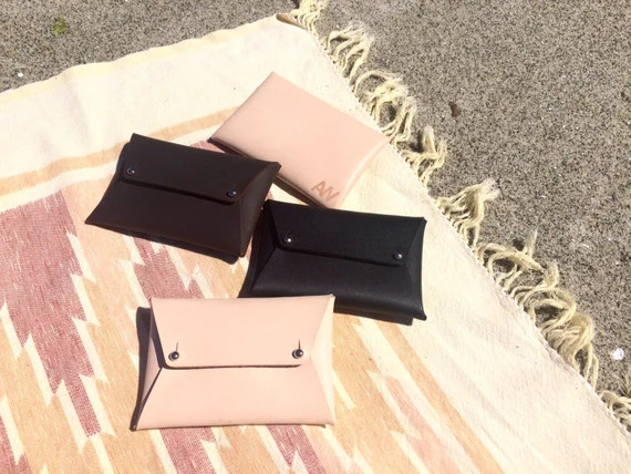 LEATHER ENVELOPE WALLET • Leather envelope clutch • Leather envelope purse • Leather card holder • L | Etsy (US)