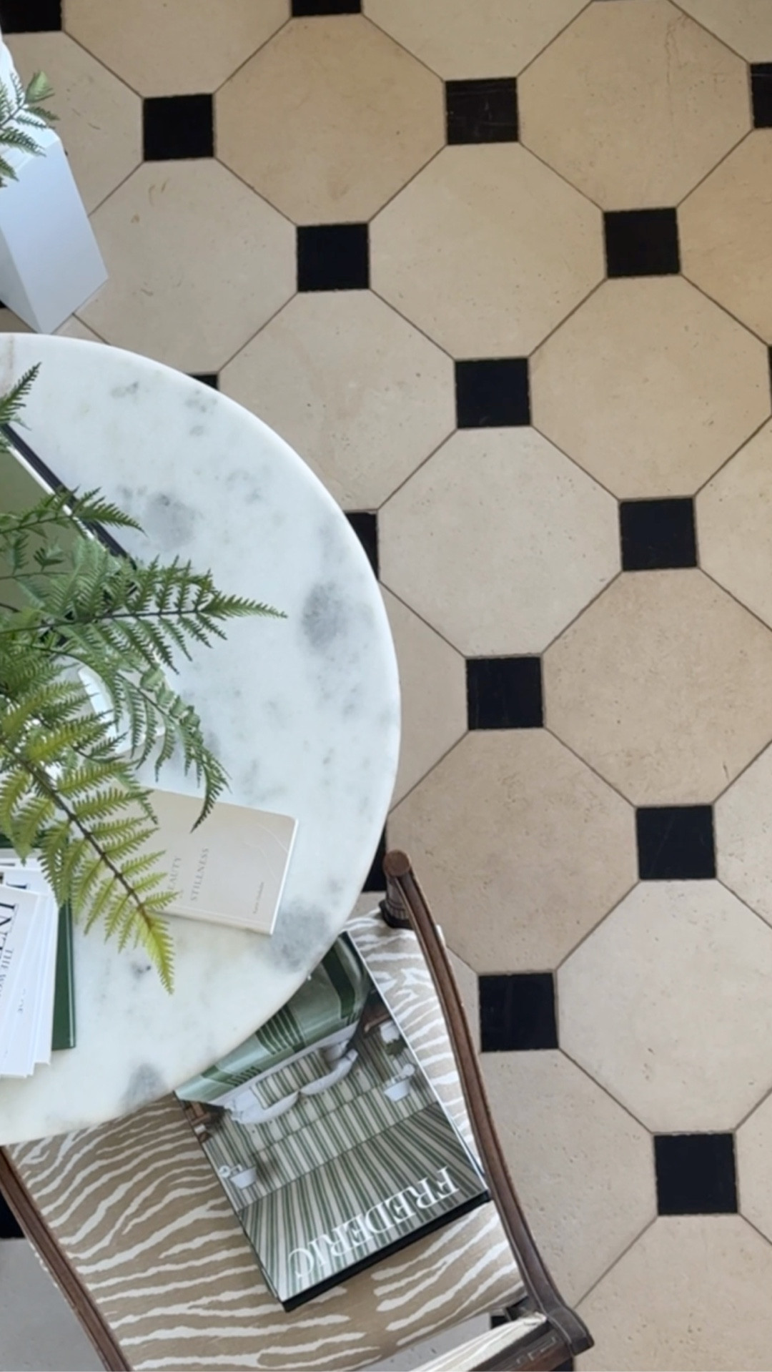 An aerial view of my entryway and foyer... sources are linked! Including that pretty limestone tile.

#LTKHome
