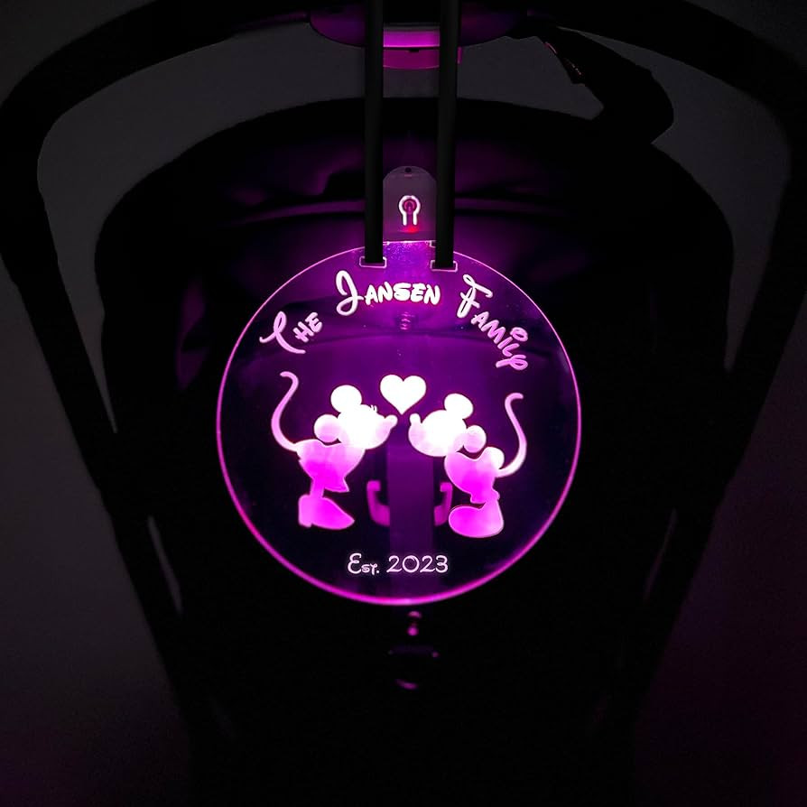 Personalized Night Light Stroller Name Tag, Mouse Ears Sign, Light up Family Stroller Sign for Th... | Amazon (US)