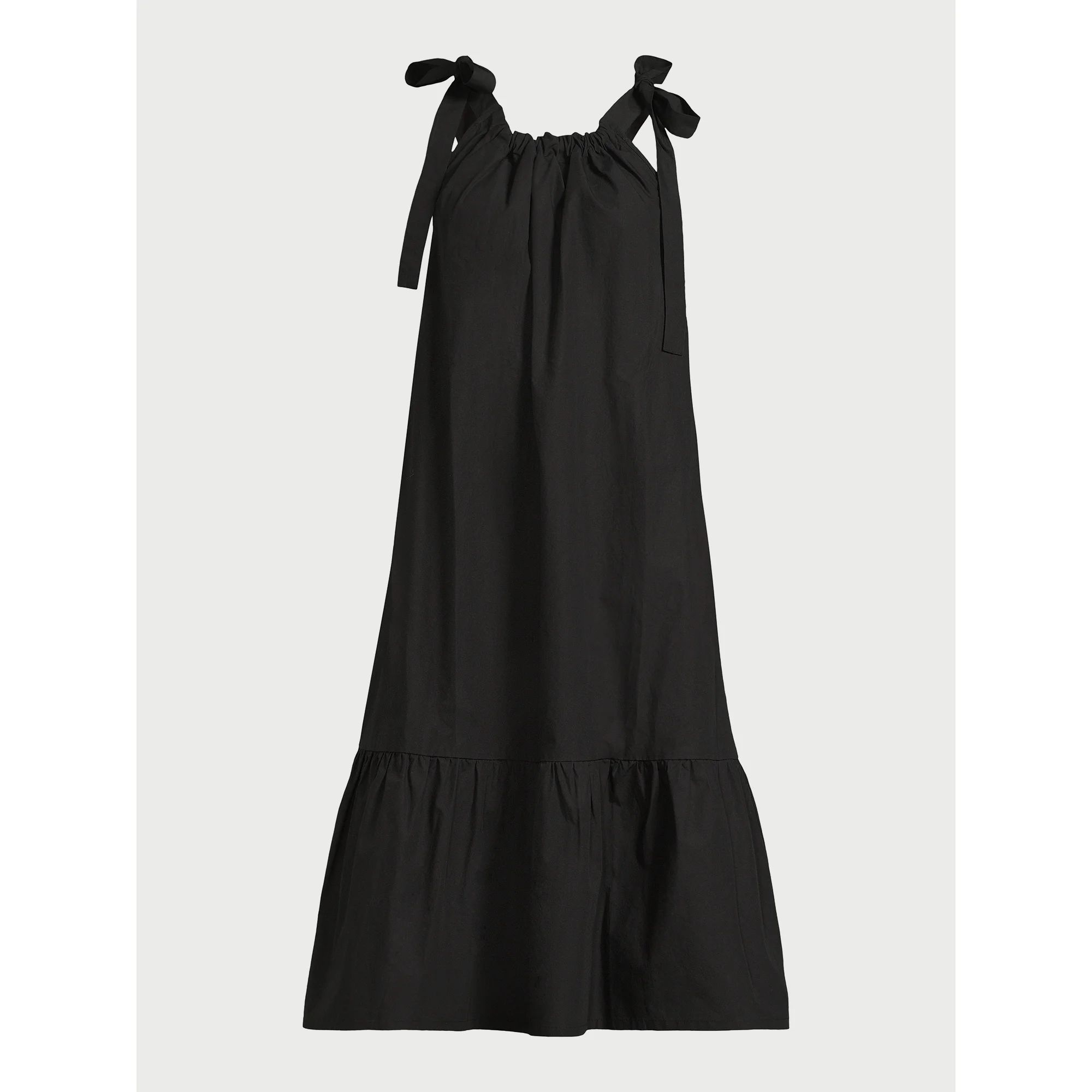 Free Assembly Women's Sleeveless Tie Shoulder Midi Dress with Pockets, Sizes XS-XXL - Walmart.com | Walmart (US)