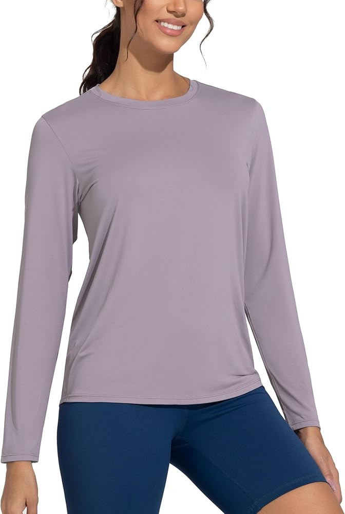 THE GYM PEOPLE Women's Ultra Soft Long Sleeve Workout Shirts Basic Crewneck Athletic Running Tops | Amazon (US)