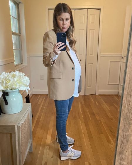 My favorite sneakers are back in stock in a slightly different color. I sized up 1/2 a size during pregnancy but find they’re true to size otherwise! Perfect for anyone who is pregnant and looking for a comfortable shoe. Wear with any type of pants or skirt or dress! Maternity, spring outfit 

#LTKshoecrush #LTKstyletip #LTKbump