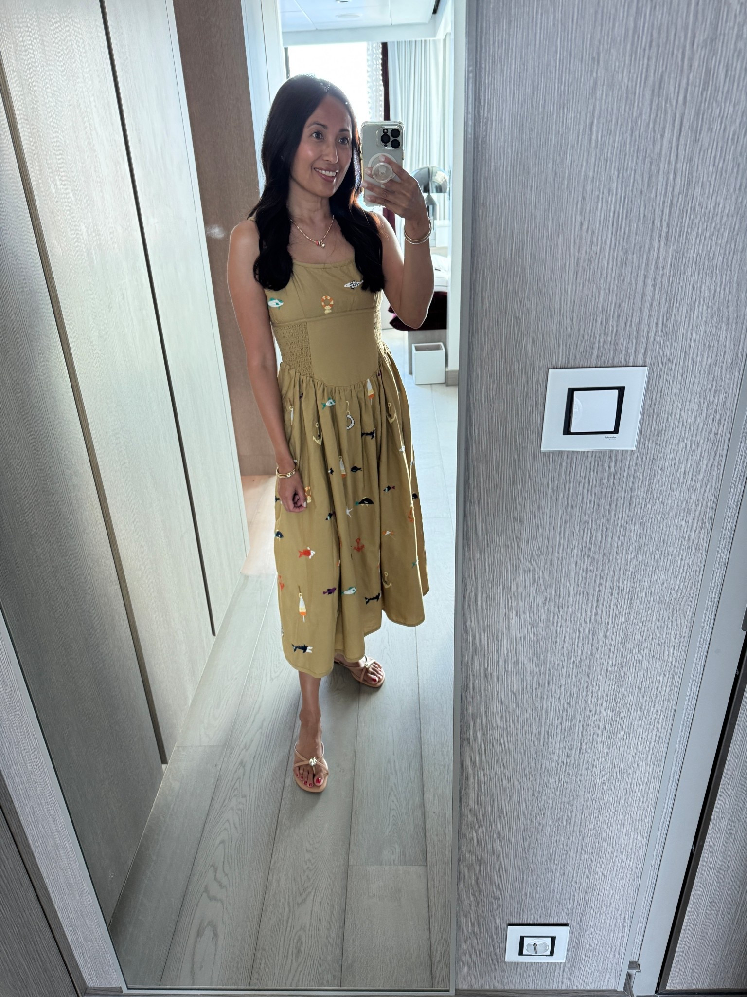 Whimsical dress. Vacation outfit. Resort wear. 
Sandals  

#LTKTravel #LTKOver40 #LTKStyleTip