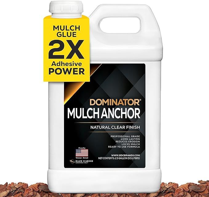 DOMINATOR Mulch Anchor 2.5 Gallons - Mulch Glue and Pea Gravel Stabilizer, Ready to Use Spray, La... | Amazon (US)