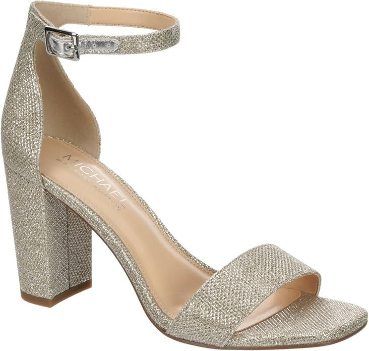 Michael By Michael Shannon Stella - Women's Open Square Toe Block High Heel Ankle Strap Sandals | Amazon (US)