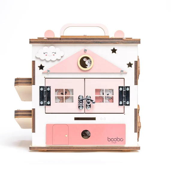 Busy Cube Medium Pink Montessori Educational Toy Activity | Etsy | Etsy (US)