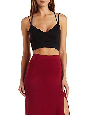 Strappy Open-Back Crop Top | Charlotte Russe