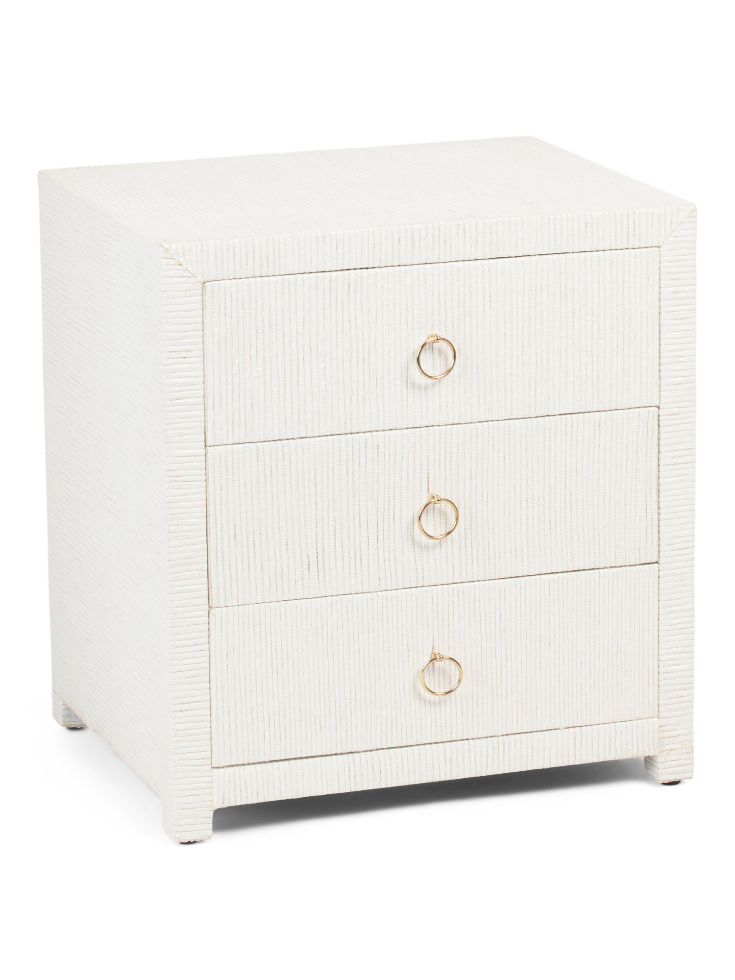 18in Quinn 3 Drawer Raffia Side Table | TJ Maxx