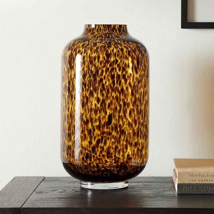 Mari Glass Vases - Tortoise | West Elm (US)
