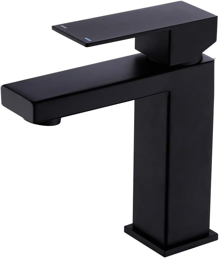 KES Black Bathroom Faucet Single Handle Type Stainless Steel Faucet Lavatory cUPC Certified Vanit... | Amazon (US)