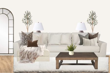 Living room Inspo, oversized coffee table, affordable white sofa, organic pillow covers, olive tree, living room decor

#LTKstyletip #LTKhome