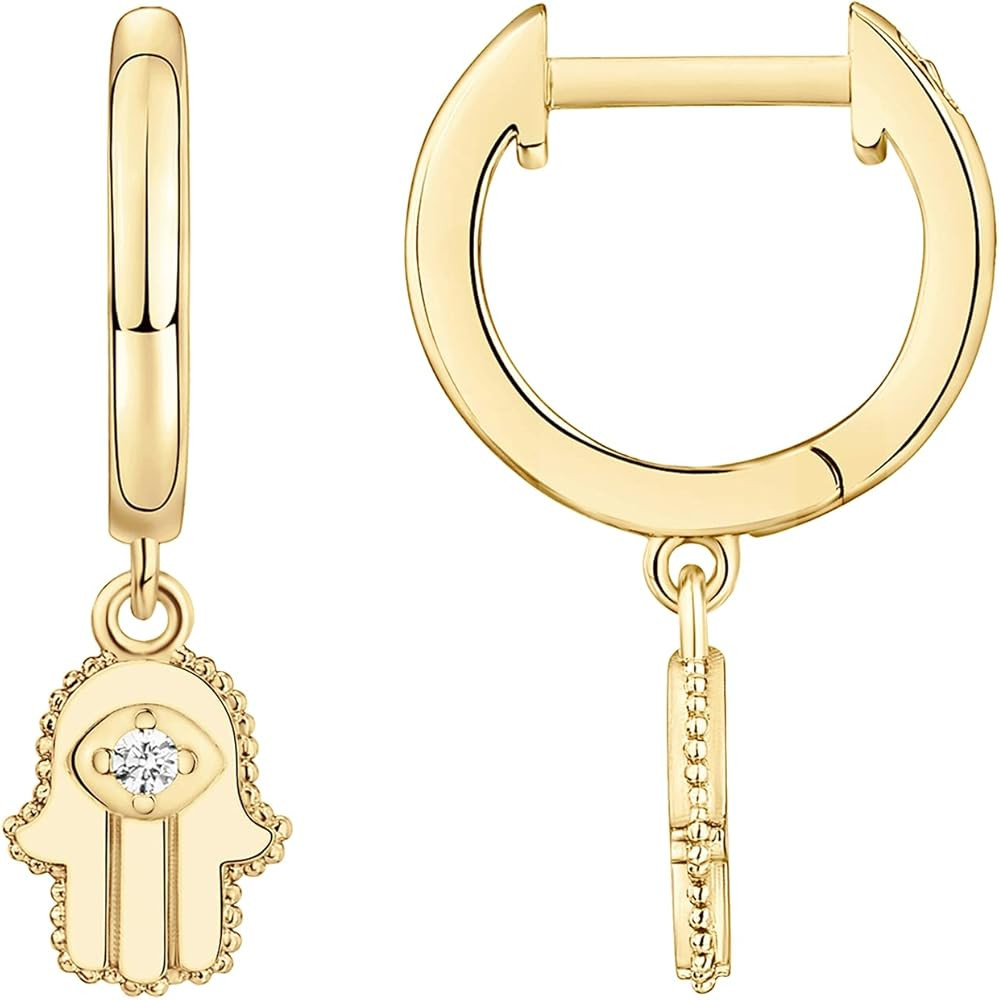 PAVOI 14K Gold Plated S925 Sterling Silver Post Lightweight Drop/Dangle Huggie Earrings for Women... | Amazon (US)