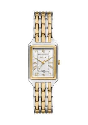 Fossil® Two Tone Rectangle Face Watch | Belk