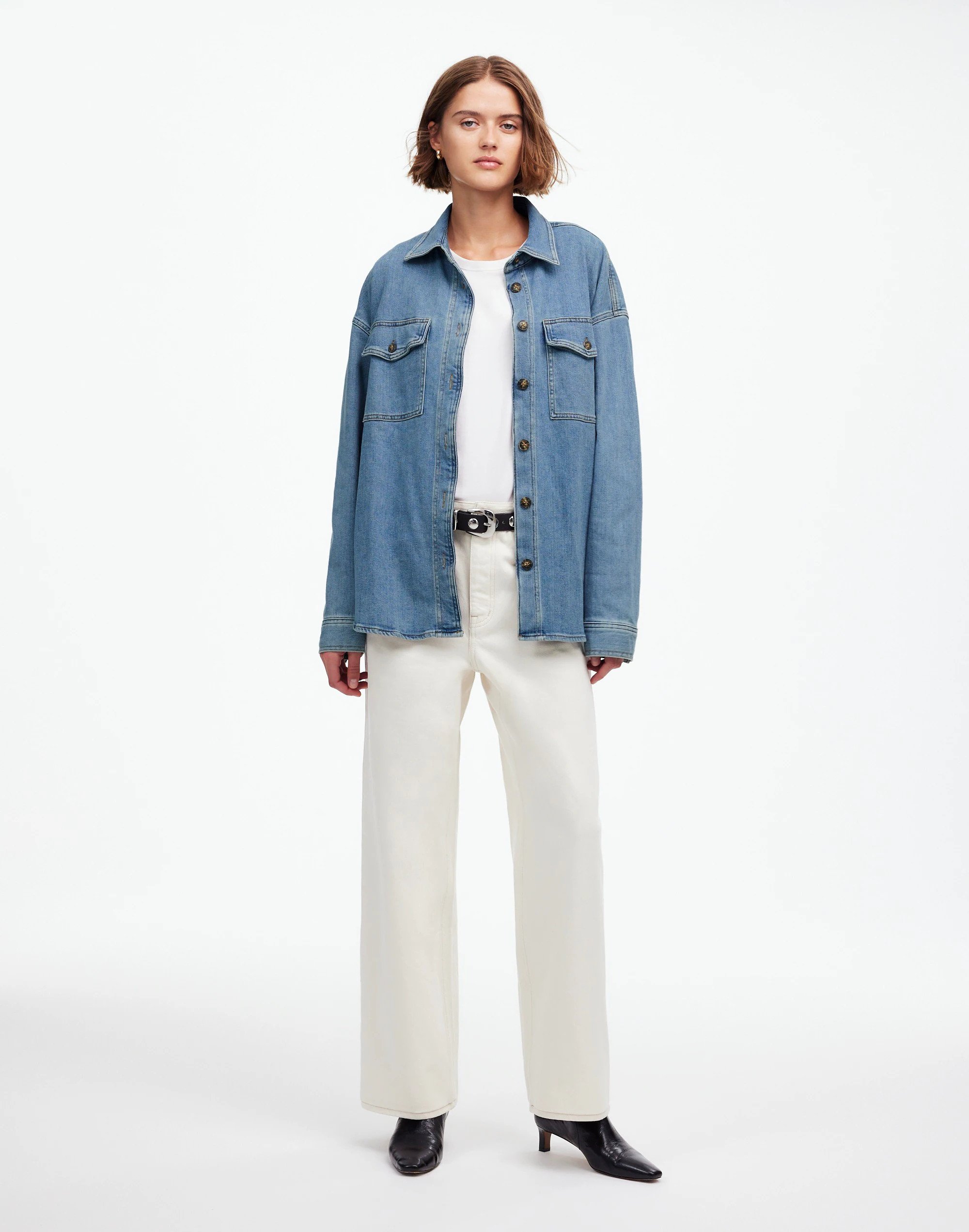 Denim Long-Sleeve Button-Up Shirt | Madewell | Madewell