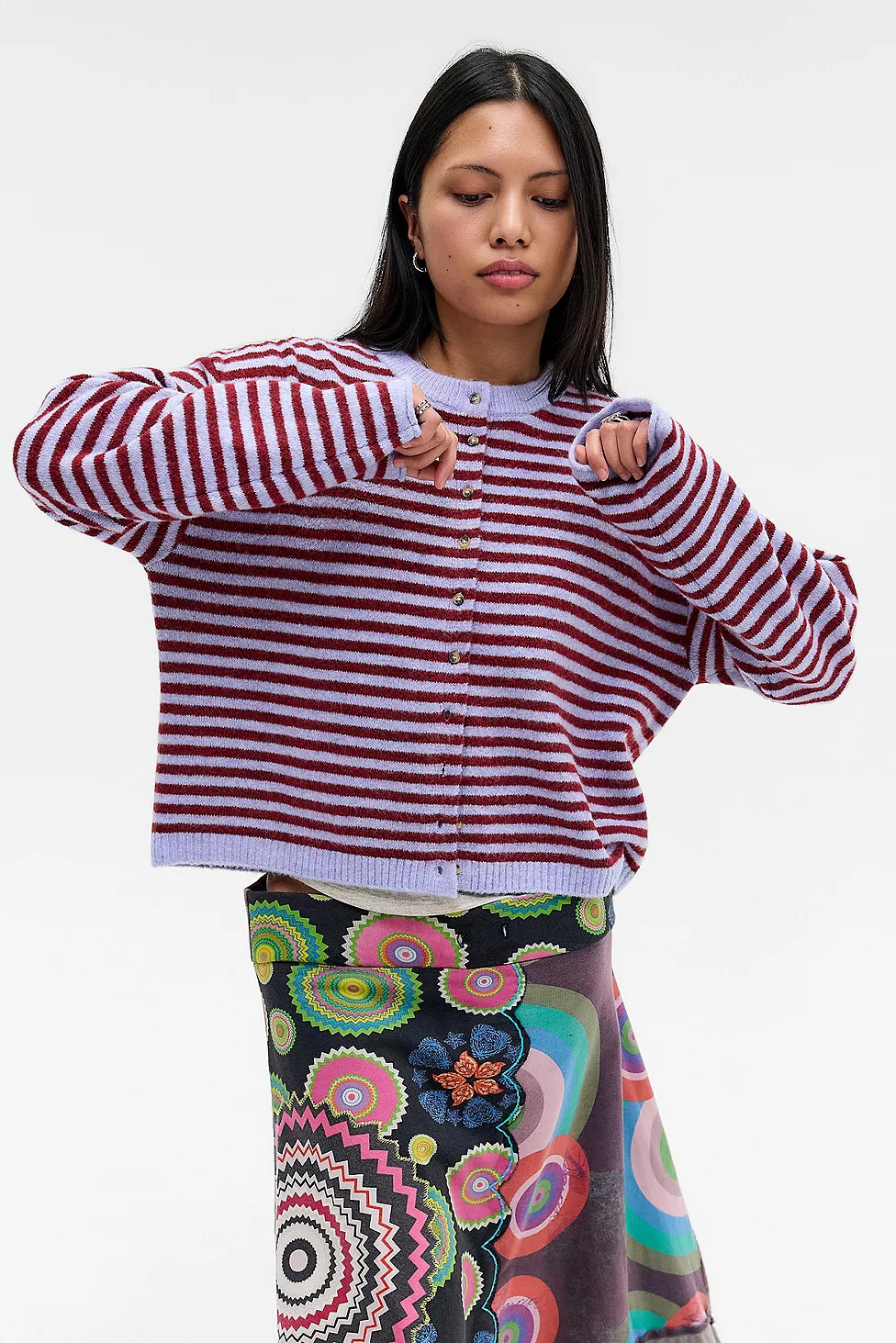 UO Marlowe Crew Cardigan | Urban Outfitters UK