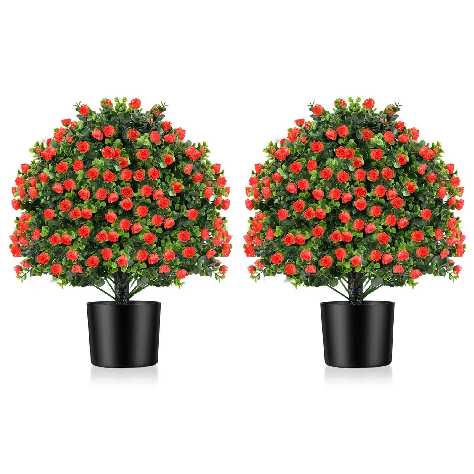 2 Pack Artificial Lavender Topiary Ball Tree Faux Shrub Bushes With Flowers | Wayfair North America
