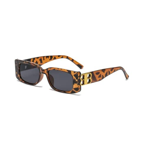 DUPER Rectangle Sunglasses for Women - Brown Taylor Swift Tortoise Leopard Glasses, Mob Wife Orange, B Design Designer Y2k, Trendy for Men | Amazon (US)