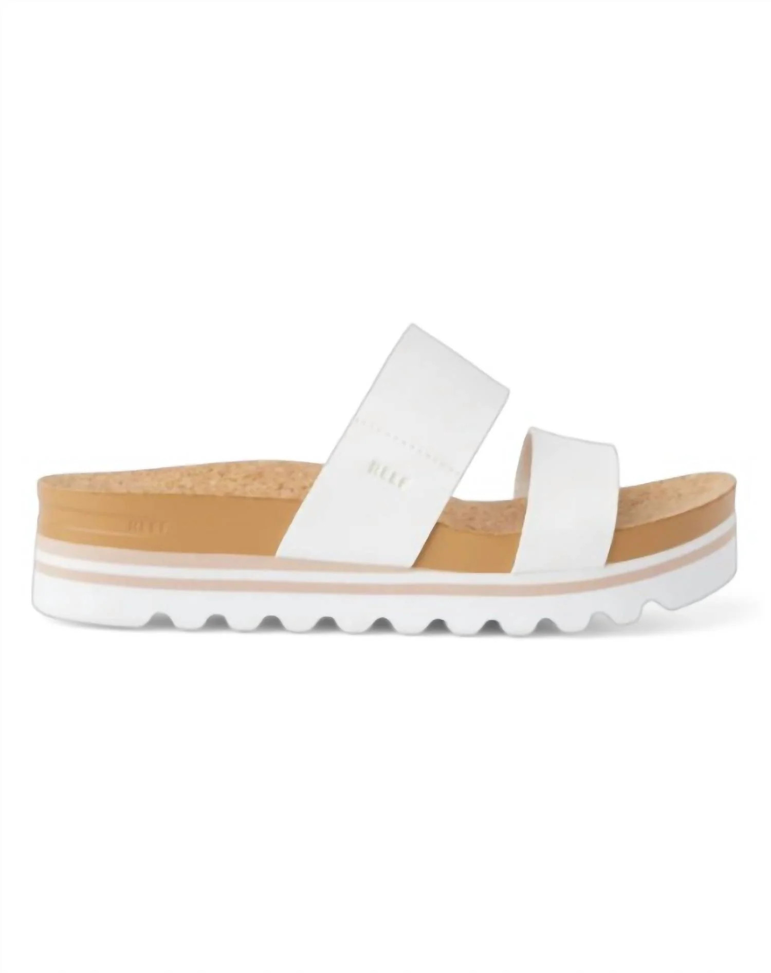 Women's Cushion Vista High Sandal In White | Shop Simon